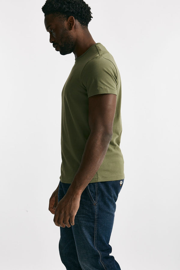 t-shirt in cotone verde militare men Polo ralph lauren