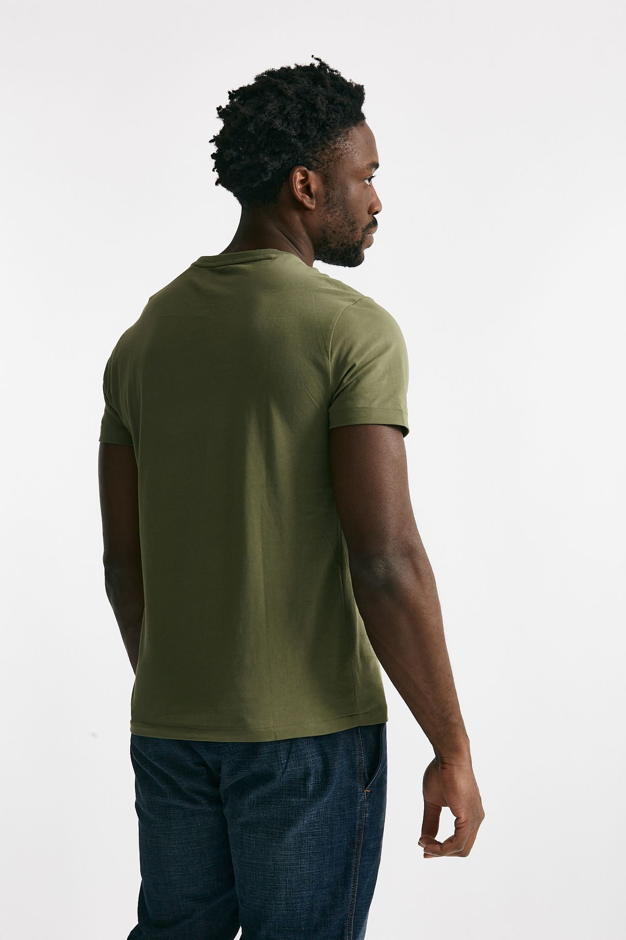 t-shirt in cotone verde militare men Polo ralph lauren - 3