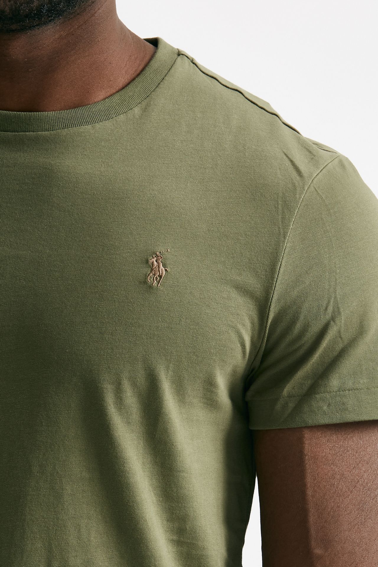 t-shirt in cotone verde militare men Polo ralph lauren - 5