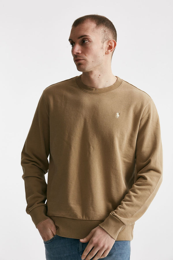 felpa in cotone lavato cammello men Polo ralph lauren