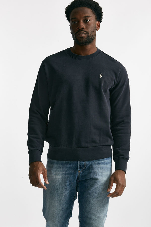 felpa in cotone lavato nero men Polo ralph lauren