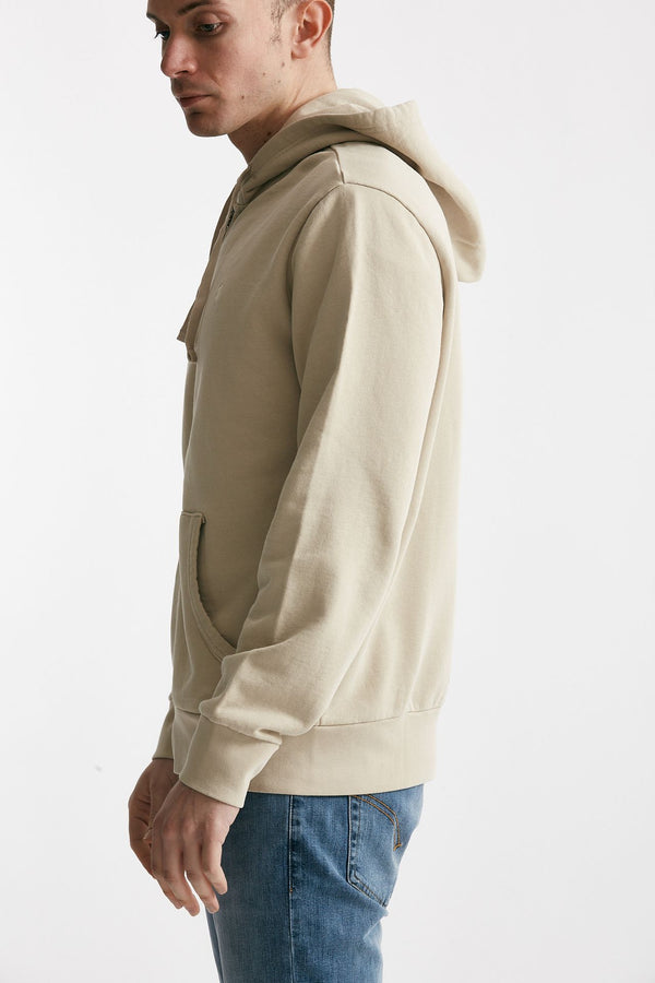 felpa cappuccio in cotone lavato beige men Polo ralph lauren