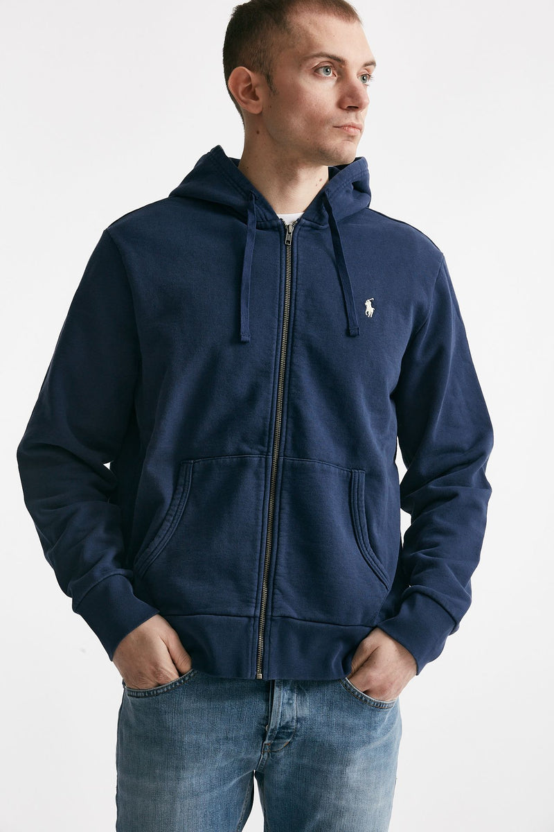 felpa cappuccio in cotone lavato blu men Polo ralph lauren - 1