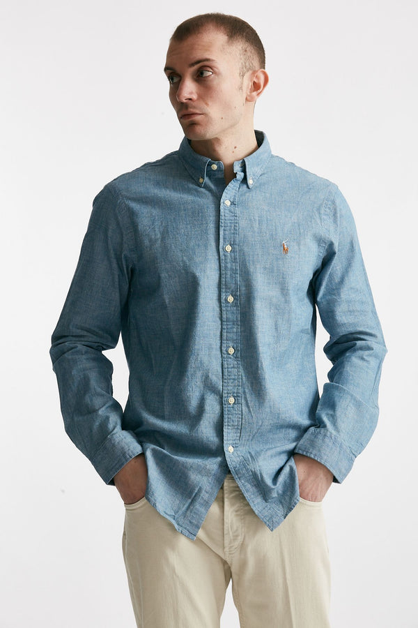 camicia in cotone chambray denim men Polo ralph lauren