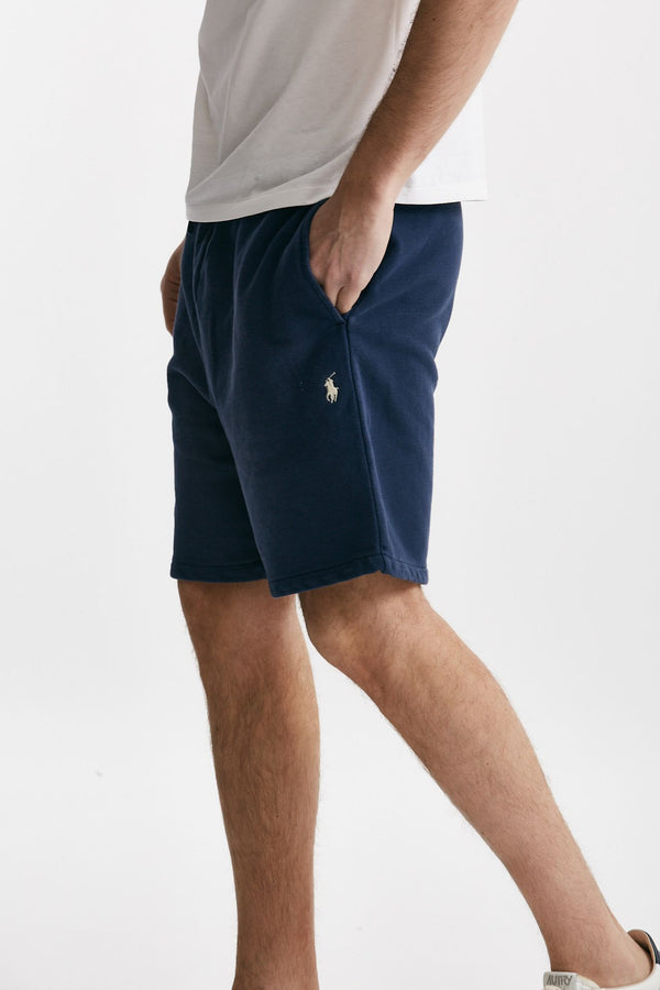 bermuda felpa in cotone blu men Polo ralph lauren