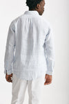 camicia in lino rigato bianco e azzurro women Polo ralph lauren - 3