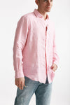 camicia in lino rosa micro fantasia men Polo ralph lauren - 4
