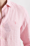 camicia in lino rosa micro fantasia men Polo ralph lauren - 5