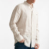 camicia in lino rigato bianco e beige men Polo ralph lauren - 6