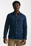 camicia in lino blu men Polo ralph lauren - 4