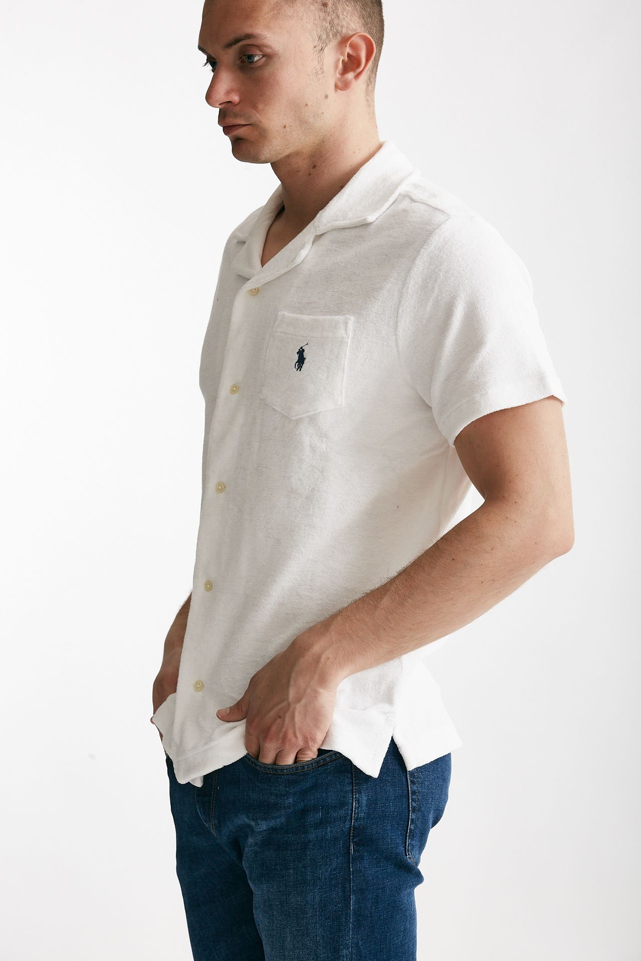 polo in cotone e poliestere bianco men Polo ralph lauren - 2