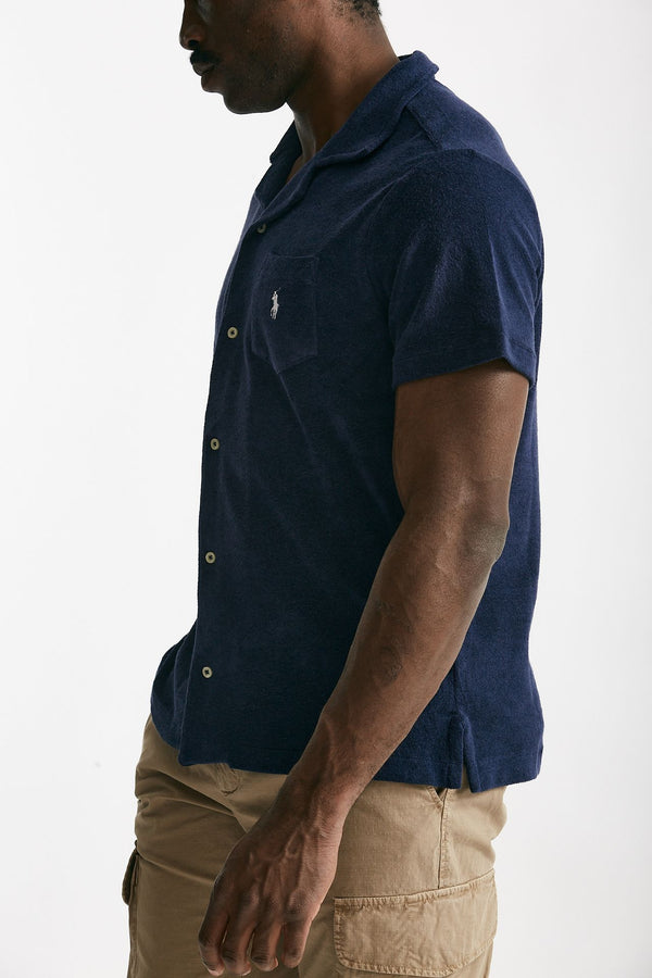 polo in cotone e poliestere blu men Polo ralph lauren