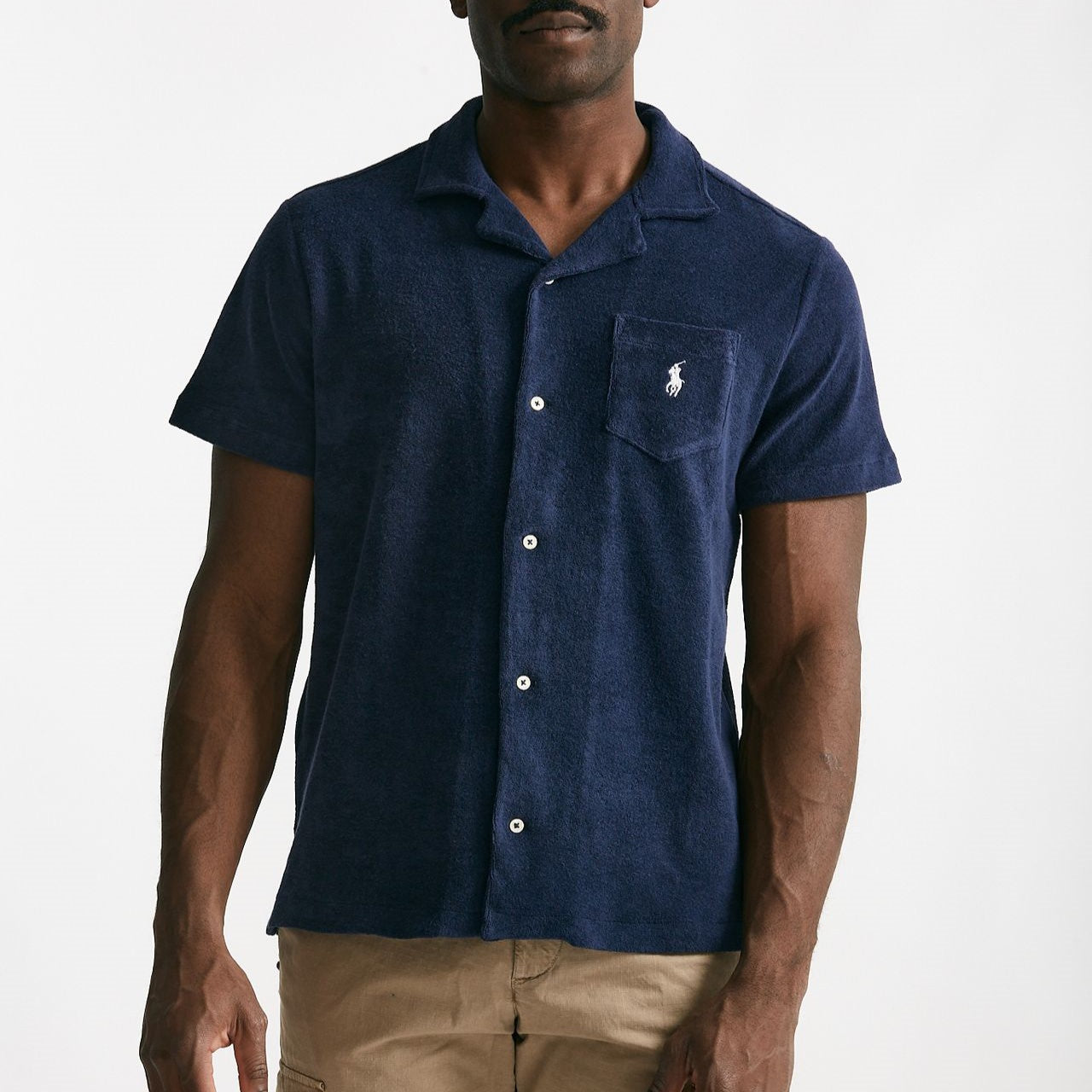 polo in cotone e poliestere blu men Polo ralph lauren - 6