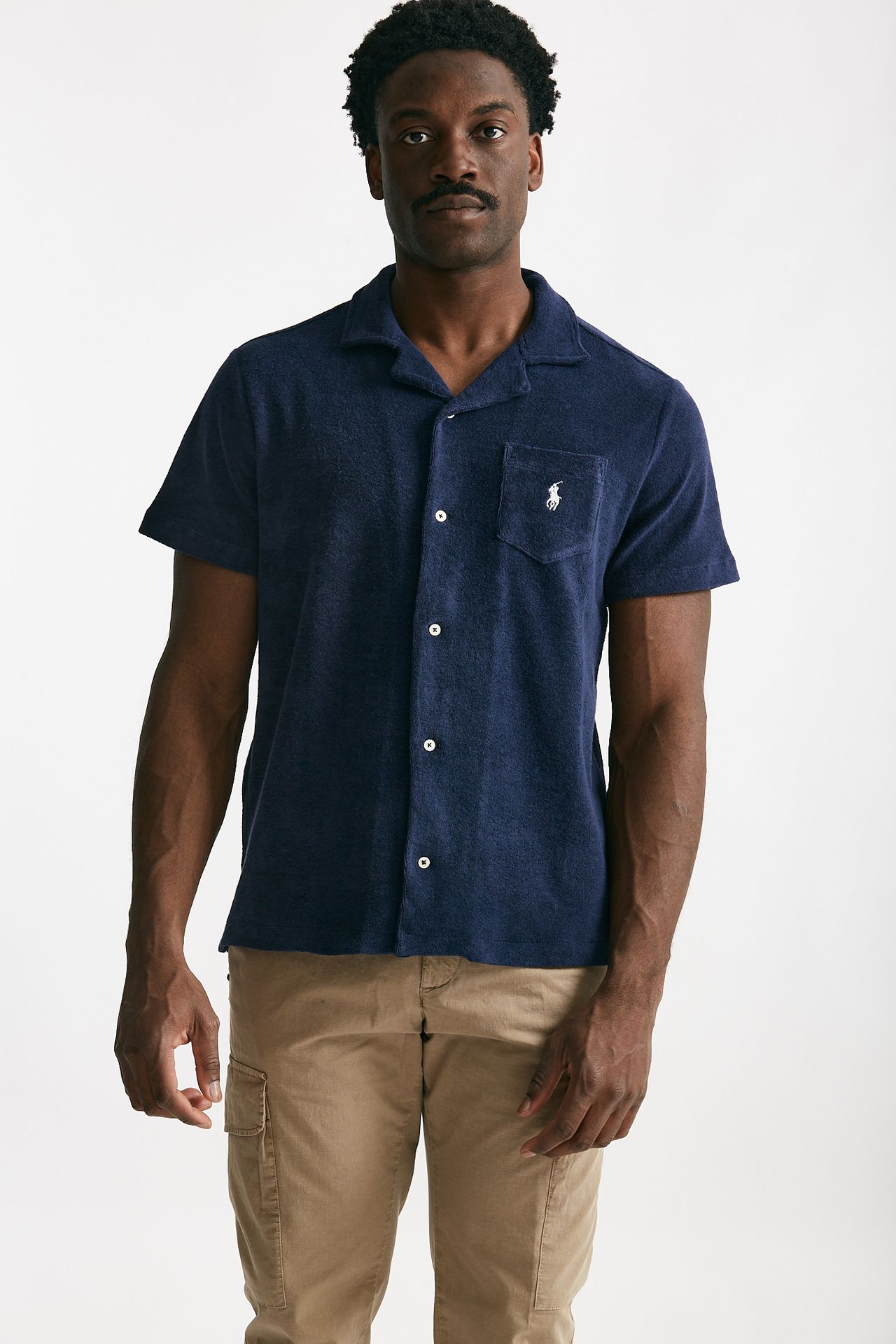 polo in cotone e poliestere blu men Polo ralph lauren - 3