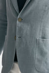 giacca monopetto azzurro cotone lino e ramie men Santaniello - 6