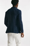 giacca monopetto blu cotone lino e ramie men Santaniello - 3