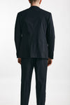 abito monopetto blu lana stretch men Santaniello - 4