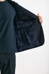 abito monopetto blu lana stretch men Santaniello - 5
