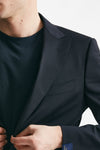 abito monopetto blu lana stretch men Santaniello - 6