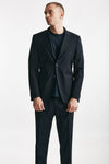 abito monopetto blu lana stretch men Santaniello - 7