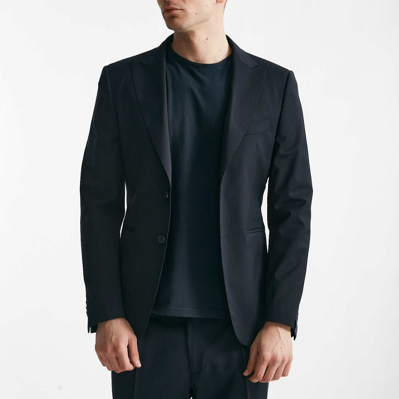 abito monopetto blu lana stretch men Santaniello - 10