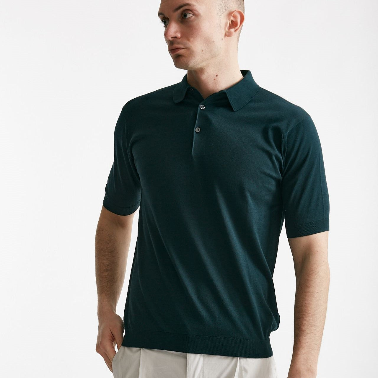 polo reid in cotone sea island verdone men John smedley - 6