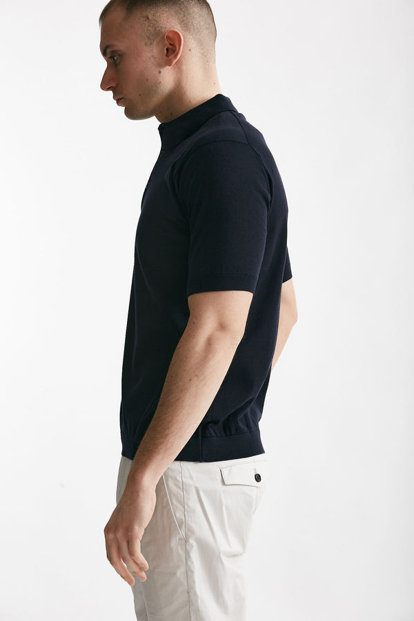 polo reid in cotone sea island blu men John smedley