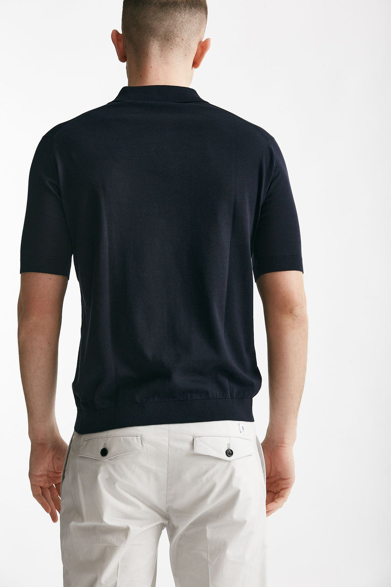 polo reid in cotone sea island blu men John smedley - 3