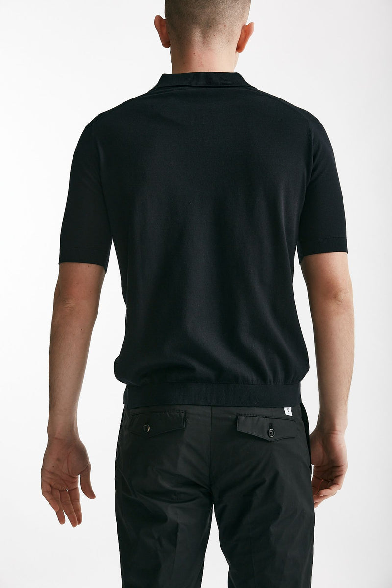 polo reid in cotone sea island nero men John smedley - 3