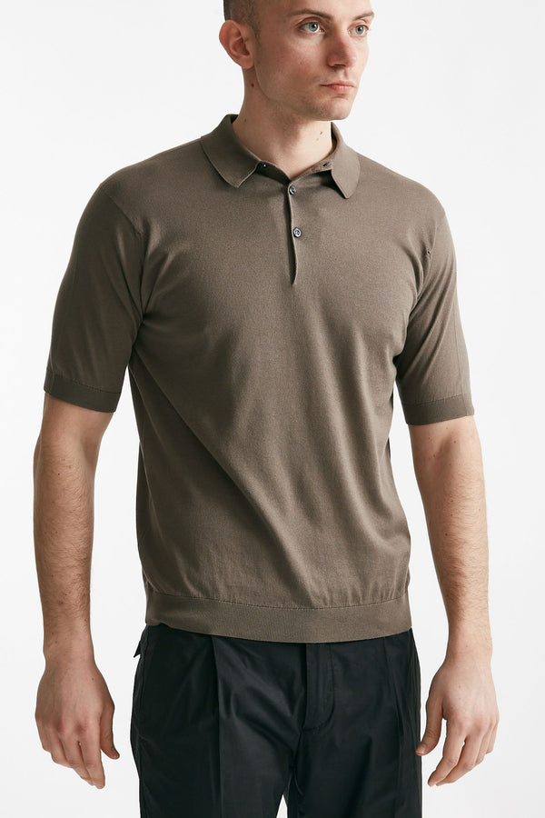 polo in cotone sea island fango reid men John smedley