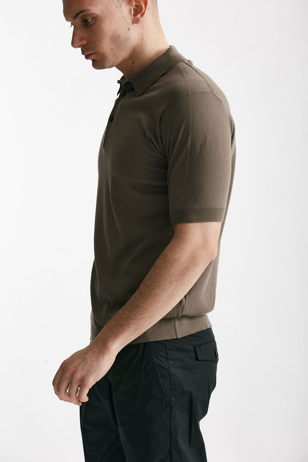 polo in cotone sea island fango reid men John smedley