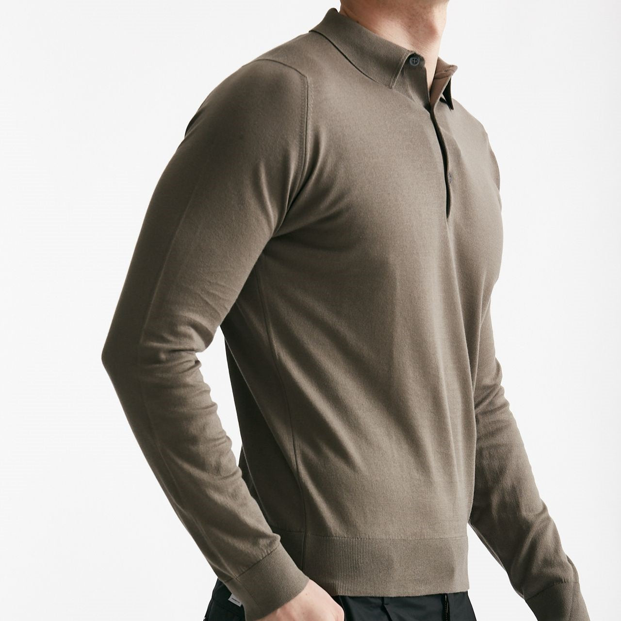 polo bradwell in cotone sea island fango men John smedley - 6