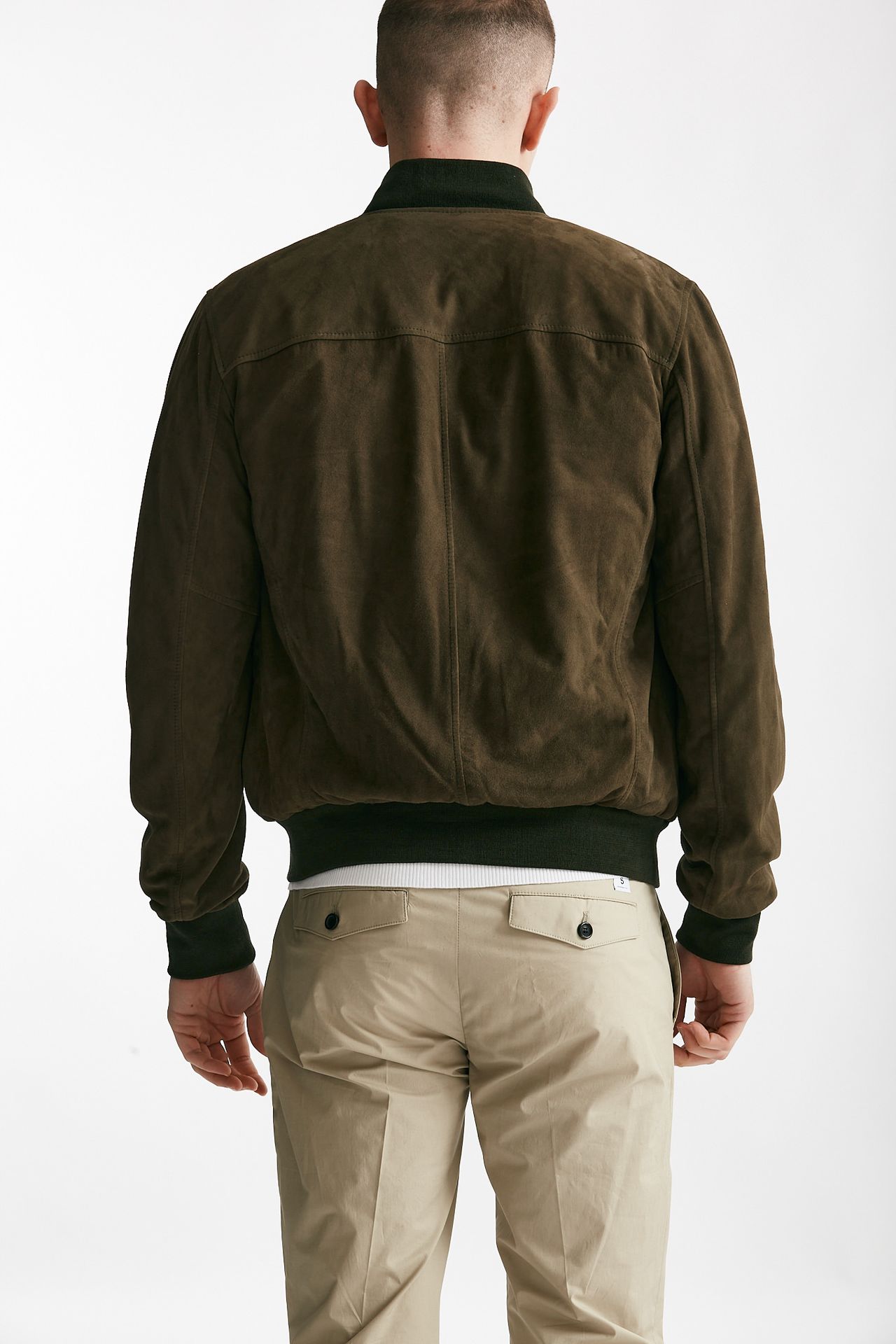 bomber emanuele in camoscio verde men Stewart - 3