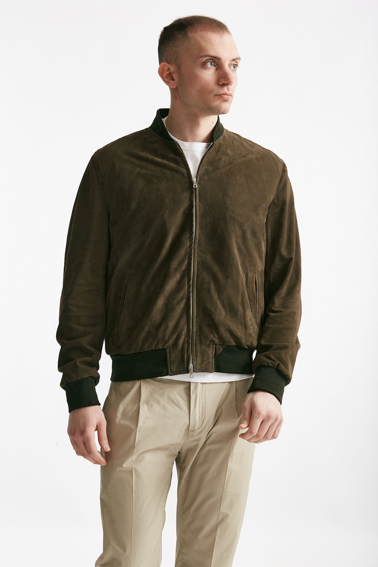bomber emanuele in camoscio verde men Stewart - 6