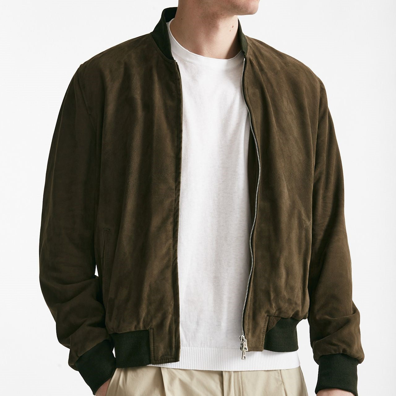 bomber emanuele in camoscio verde men Stewart - 8