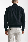 bomber emanuele in camoscio blu men Stewart - 3