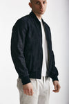 bomber emanuele in camoscio blu men Stewart - 4