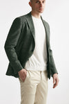 giacca monopetto montecarlo lino/cotone verde men Tagliatore - 4