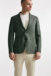 giacca monopetto montecarlo lino/cotone verde men Tagliatore - 7