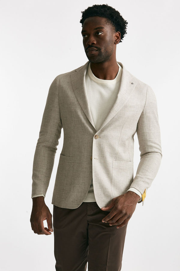 giacca monopetto montecarlo lino/cotone beige men Tagliatore