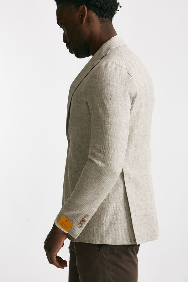 giacca monopetto montecarlo lino/cotone beige men Tagliatore