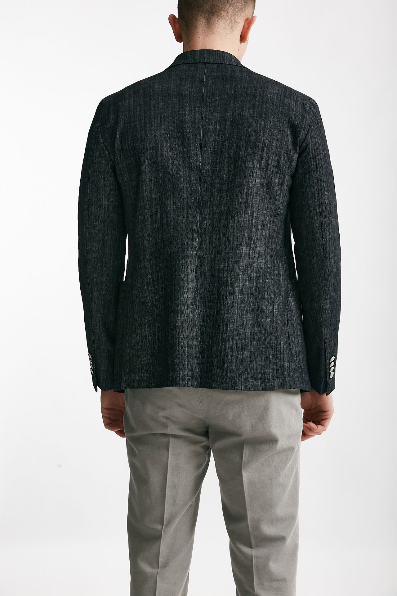 giacca doppiopetto montecarlo in denim nero men Tagliatore - 3