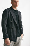 giacca doppiopetto montecarlo in denim nero men Tagliatore - 4