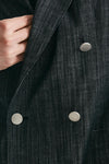 giacca doppiopetto montecarlo in denim nero men Tagliatore - 7