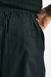 pantalone in lino cotone e poliestere nero men Transit uomo - 7