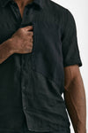 camicia in lino nero men Transit uomo - 6