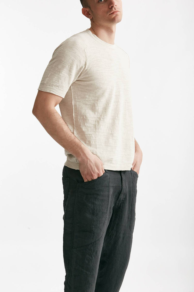 t shirt in cotone beige men Transit uomo - 4