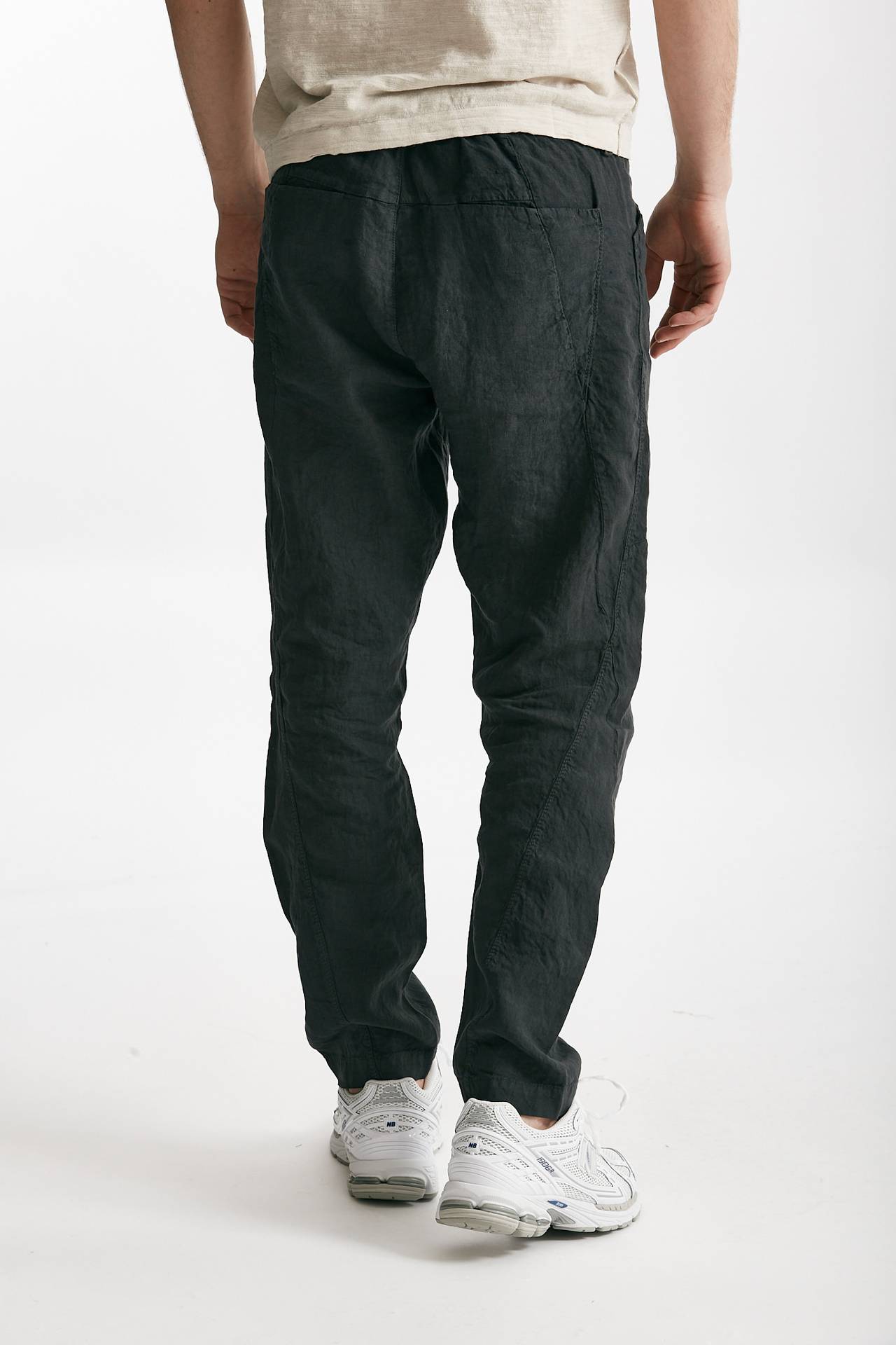 pantalone in lino grigio antracite men Transit uomo - 4