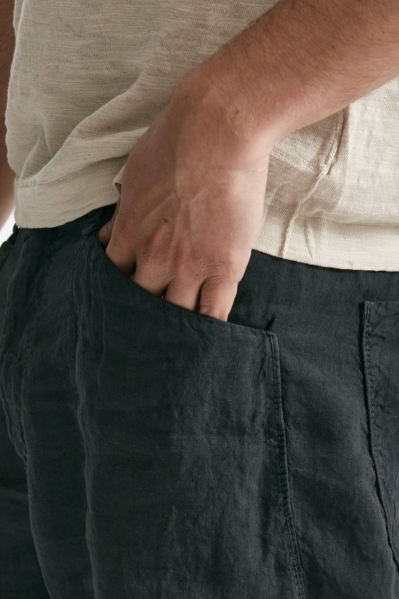 pantalone in lino grigio antracite men Transit uomo - 7