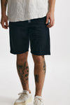 bermuda in cotone e lino stretch blu men White sand - 1
